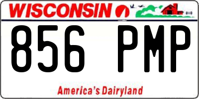 WI license plate 856PMP