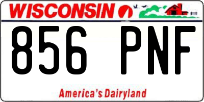 WI license plate 856PNF