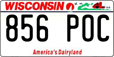 WI license plate 856POC