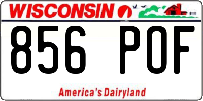 WI license plate 856POF