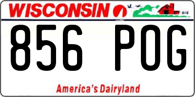 WI license plate 856POG