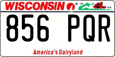 WI license plate 856PQR