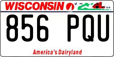 WI license plate 856PQU
