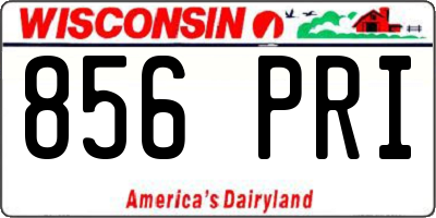 WI license plate 856PRI