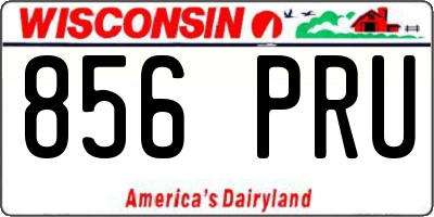 WI license plate 856PRU