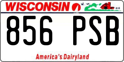 WI license plate 856PSB