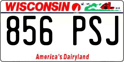 WI license plate 856PSJ