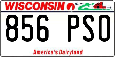 WI license plate 856PSO