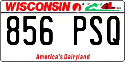 WI license plate 856PSQ