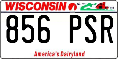 WI license plate 856PSR