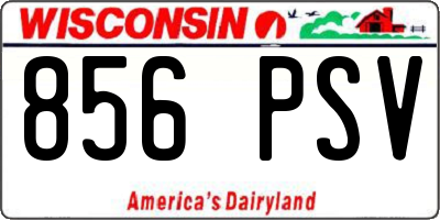 WI license plate 856PSV
