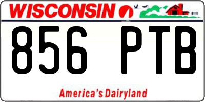 WI license plate 856PTB