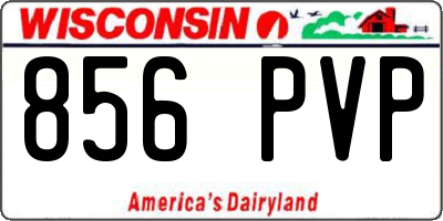 WI license plate 856PVP