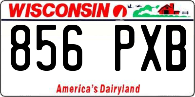 WI license plate 856PXB