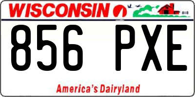 WI license plate 856PXE