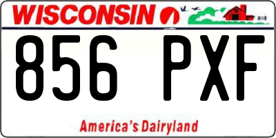 WI license plate 856PXF
