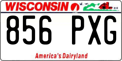 WI license plate 856PXG