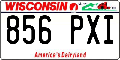 WI license plate 856PXI