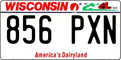 WI license plate 856PXN