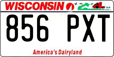 WI license plate 856PXT