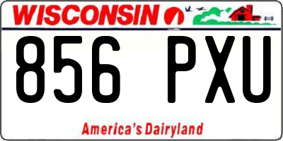 WI license plate 856PXU
