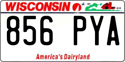 WI license plate 856PYA
