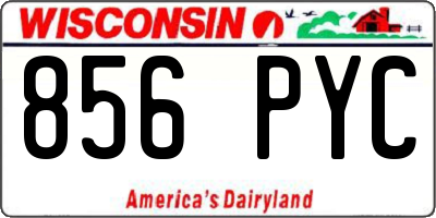 WI license plate 856PYC