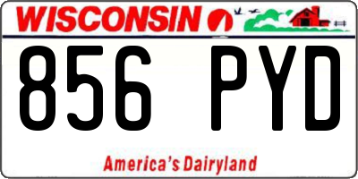 WI license plate 856PYD
