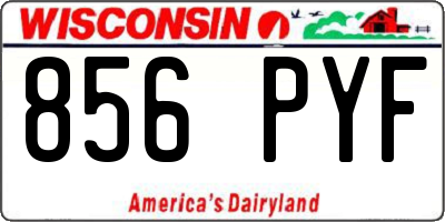 WI license plate 856PYF