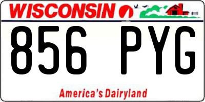 WI license plate 856PYG