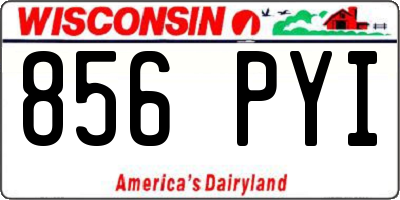 WI license plate 856PYI