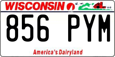 WI license plate 856PYM