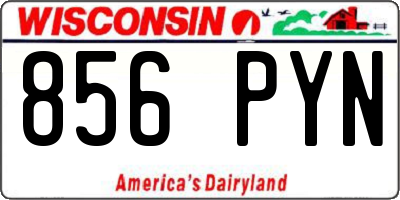 WI license plate 856PYN