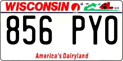 WI license plate 856PYO