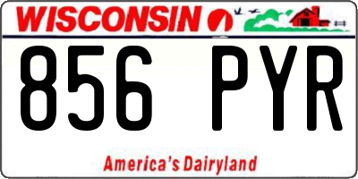 WI license plate 856PYR