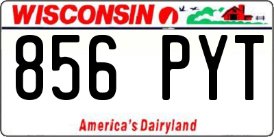 WI license plate 856PYT