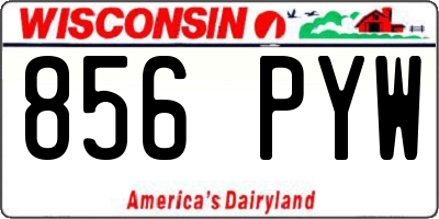 WI license plate 856PYW