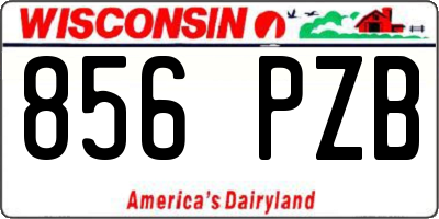 WI license plate 856PZB