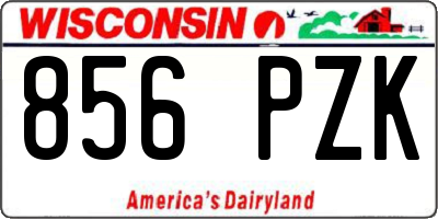 WI license plate 856PZK