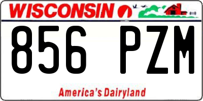 WI license plate 856PZM