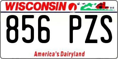 WI license plate 856PZS