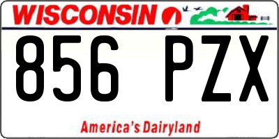 WI license plate 856PZX