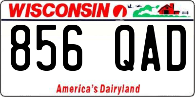 WI license plate 856QAD