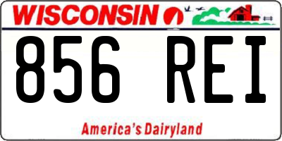 WI license plate 856REI