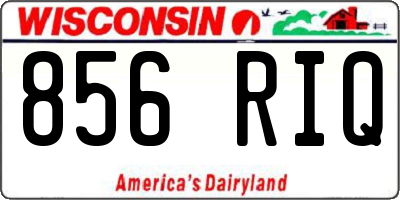 WI license plate 856RIQ