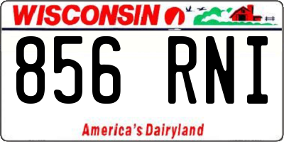 WI license plate 856RNI