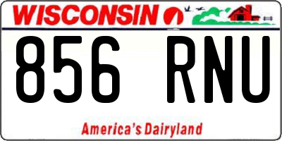 WI license plate 856RNU