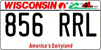 WI license plate 856RRL
