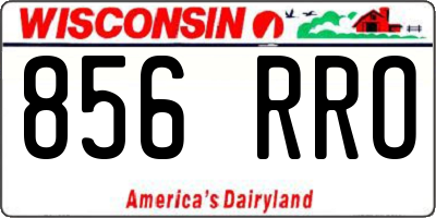 WI license plate 856RRO