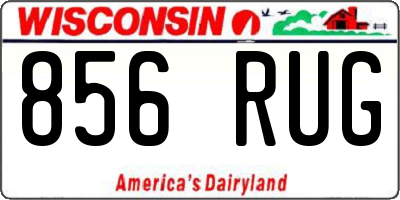 WI license plate 856RUG
